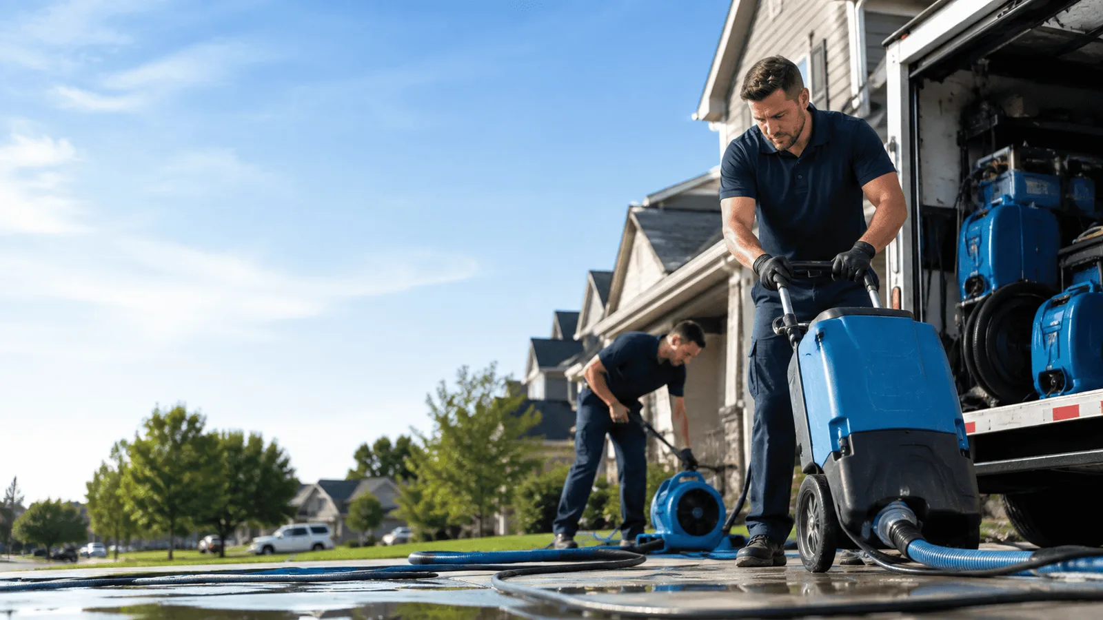 Dehumidification being performed in Kingsville, OH